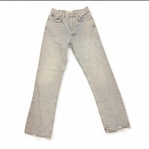 Agolde Light Blue Washed Straight Jeans